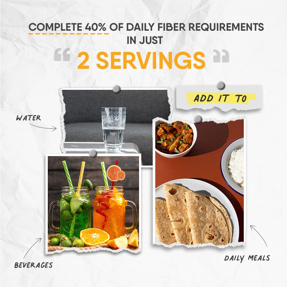 Trunativ Everyday Fiber Supplement Powder | Instant Acidity Relief & Bloating Relief | Prebiotic Fibre Supplement | Psyllium 
