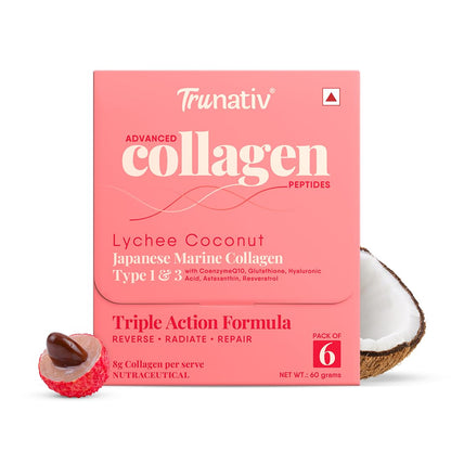 TruNativ Marine Collagen Powder, Japanese Source Type 1 and 3 Hydrolyzed Peptides with Hyaluronic Acid, Adult Nutritional Sup
