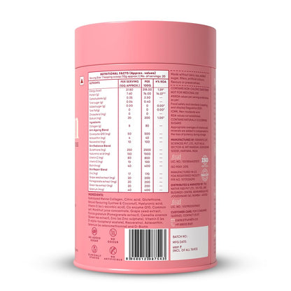 TruNativ Marine Collagen Powder, Japanese Source Type 1 and 3 Hydrolyzed Peptides with Hyaluronic Acid, Adult Nutritional Sup
