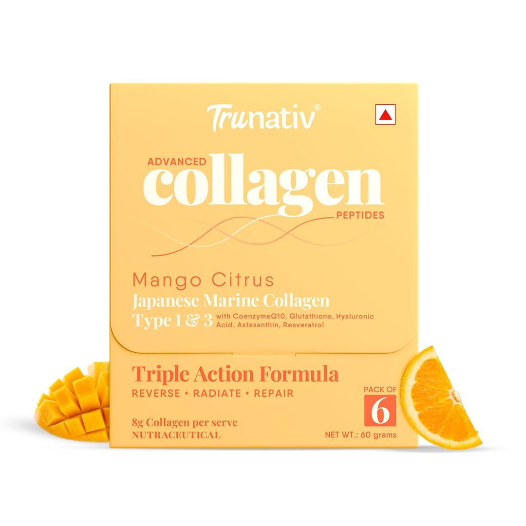 TruNativ Marine Collagen Powder, Japanese Source Type 1 and 3 Hydrolyzed Peptides with Hyaluronic Acid, Adult Nutritional Sup