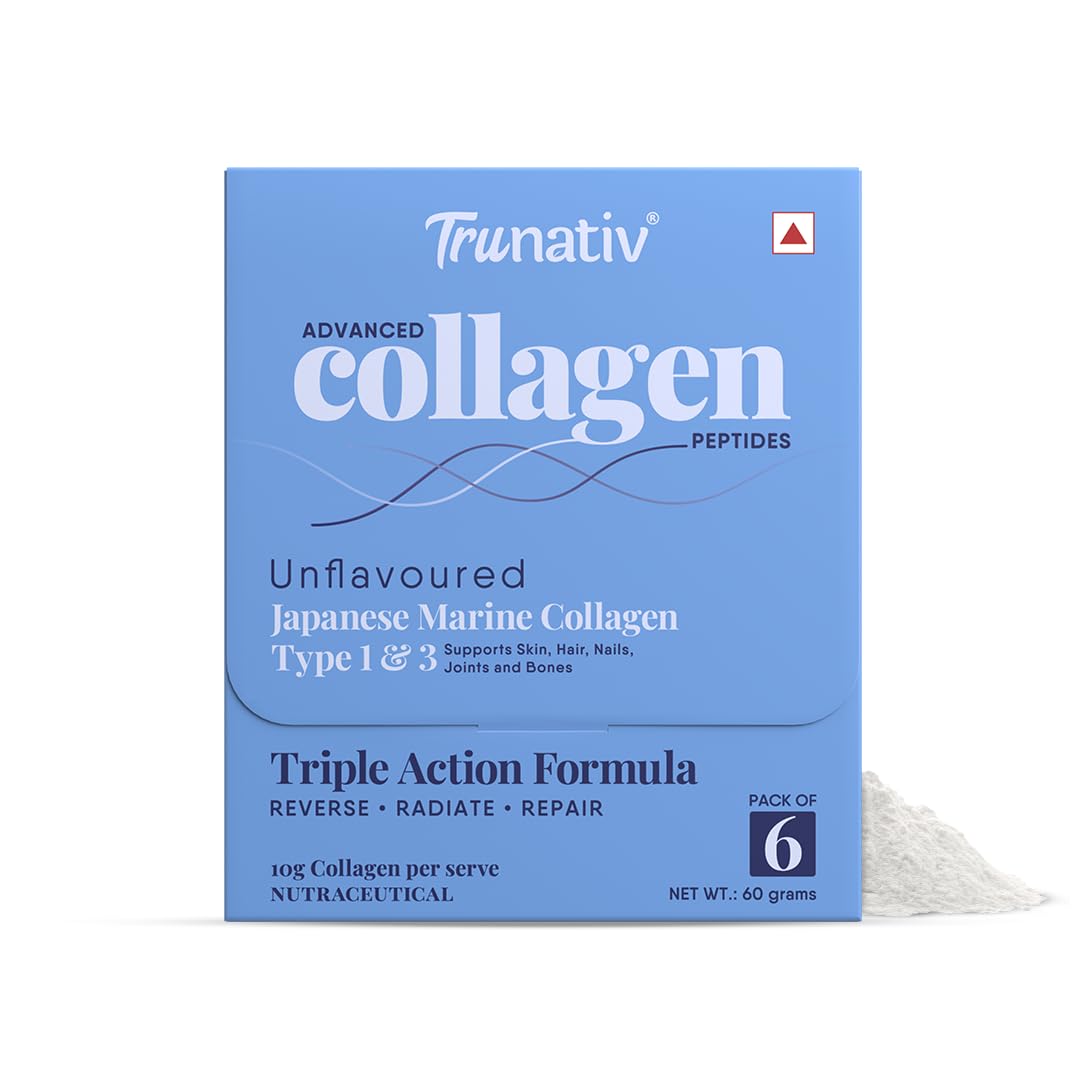 TruNativ Marine Collagen Powder, Japanese Source Type 1 and 3 Hydrolyzed Peptides with Hyaluronic Acid, Adult Nutritional Sup
