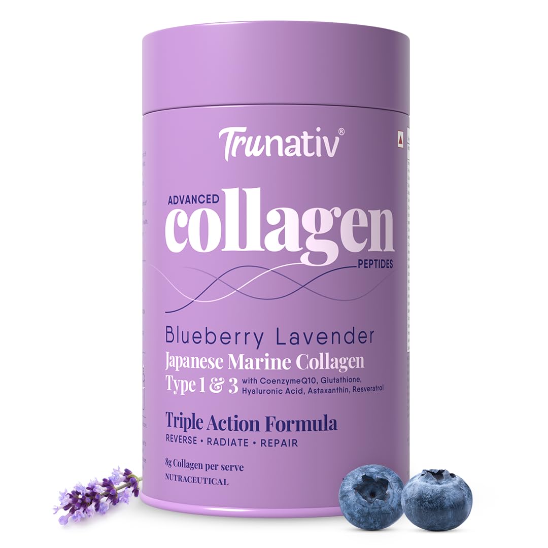 TruNativ Marine Collagen Powder, Japanese Source Type 1 and 3 Hydrolyzed Peptides with Hyaluronic Acid, Adult Nutritional Sup