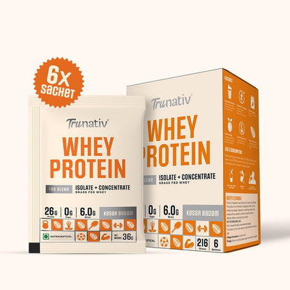 TruNativ Pro Blend Whey Protein Powder, Choco Crunch, Whey Isolate & Concentrate Blend - close-up detail (20)