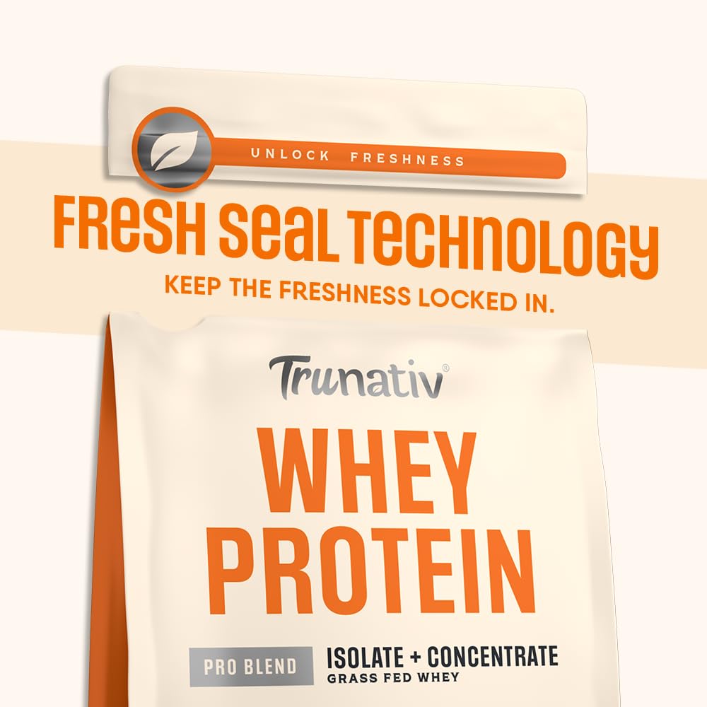 TruNativ Pro Blend Whey Protein Powder, Choco Crunch, Whey Isolate & Concentrate Blend - close-up detail (25)