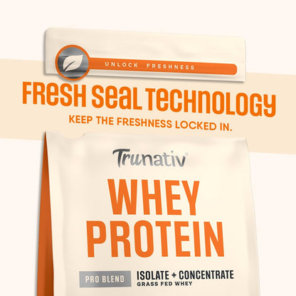 TruNativ Pro Blend Whey Protein Powder, Choco Crunch, Whey Isolate & Concentrate Blend - close-up detail (25)