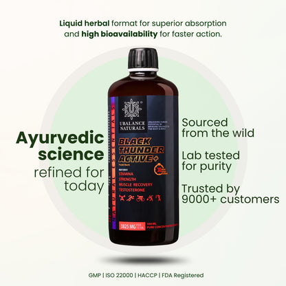 Ubalance Naturals Ashwagandha Ayurvedic Herbal Liquid Supplement, 1000mg per 10ml Serving - front view (15)