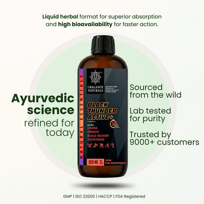 Ubalance Naturals Ashwagandha Ayurvedic Herbal Liquid Supplement, 1000mg per 10ml Serving - front view (24)