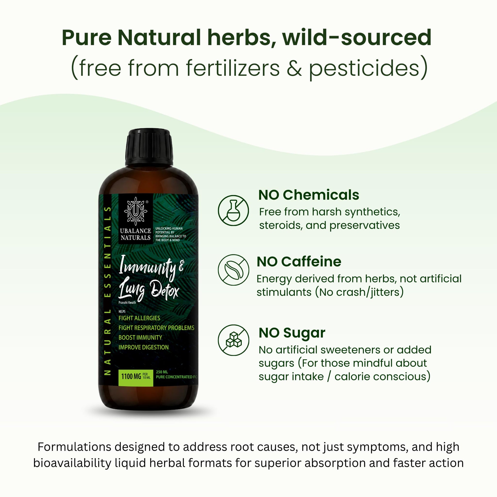 Ubalance Naturals Ashwagandha Ayurvedic Herbal Liquid Supplement, 1000mg per 10ml Serving - back view (45)