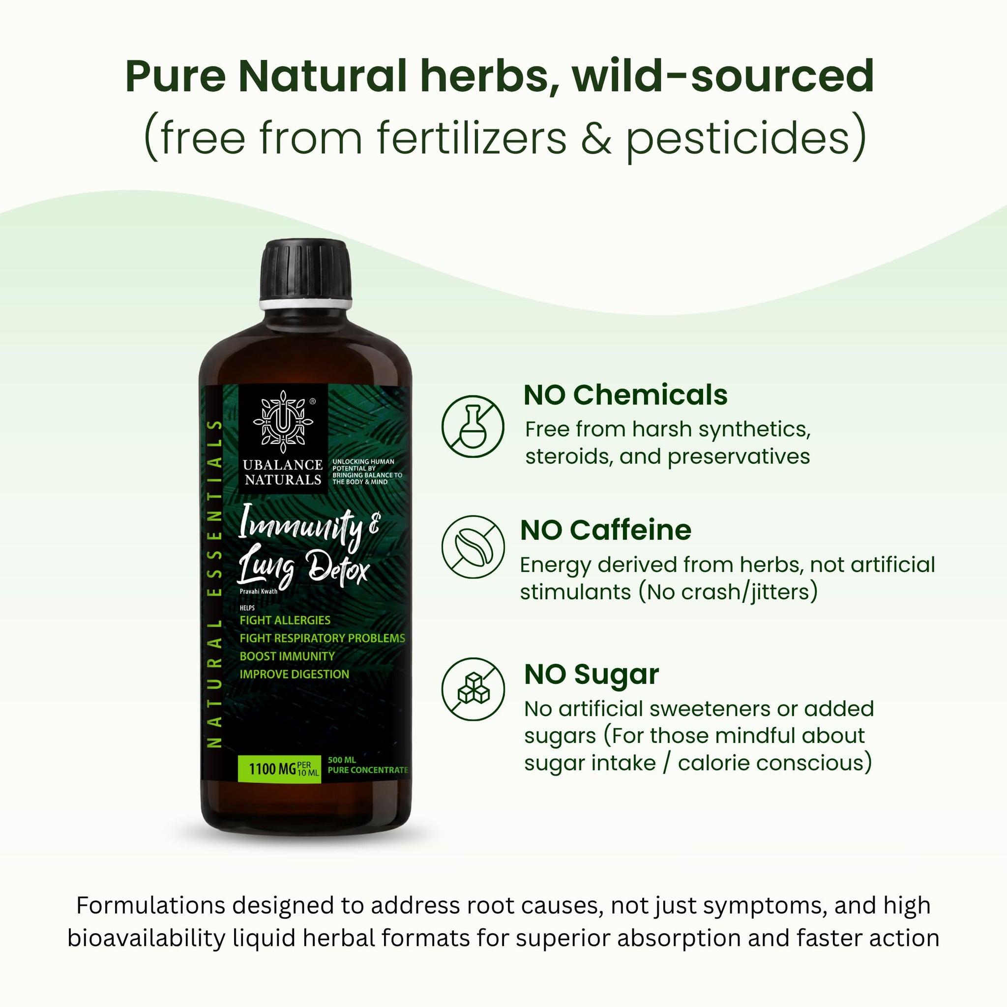 Ubalance Naturals Ashwagandha Ayurvedic Herbal Liquid Supplement, 1000mg per 10ml Serving - back view (54)