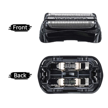 Ubervia Replacement Shaver Foil Head Cutter Compatible with Braun 21B 3 Series 300S 310S Electric Shaver - front view