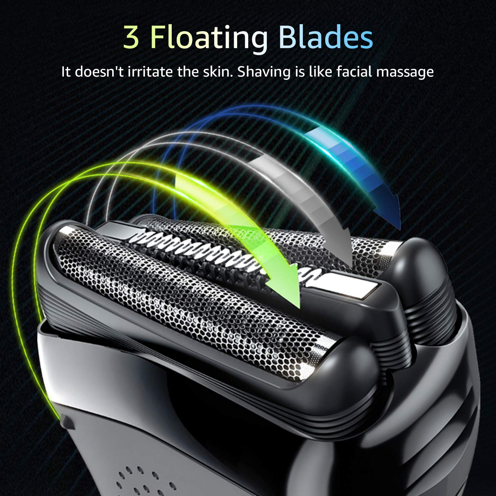 Ubervia Replacement Shaver Foil Head Cutter Compatible with Braun 21B 3 Series 300S 310S Electric Shaver - label detail