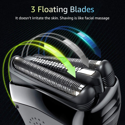 Ubervia Replacement Shaver Foil Head Cutter Compatible with Braun 21B 3 Series 300S 310S Electric Shaver - label detail