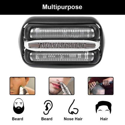 Ubervia Replacement Shaver Head Compatible with Braun 3 Series 32B Foil & Cutter, Black - for 301S 310S 320S 3040S 3080S 350C