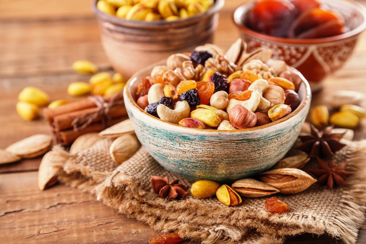 UNC GLOBAL Mixed Dry Fruits and Nuts, Jar Pack, Mixed Nuts Snack - label detail