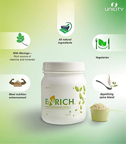 Unicity ENRICH nutrition enhancement product 500 gm - front view