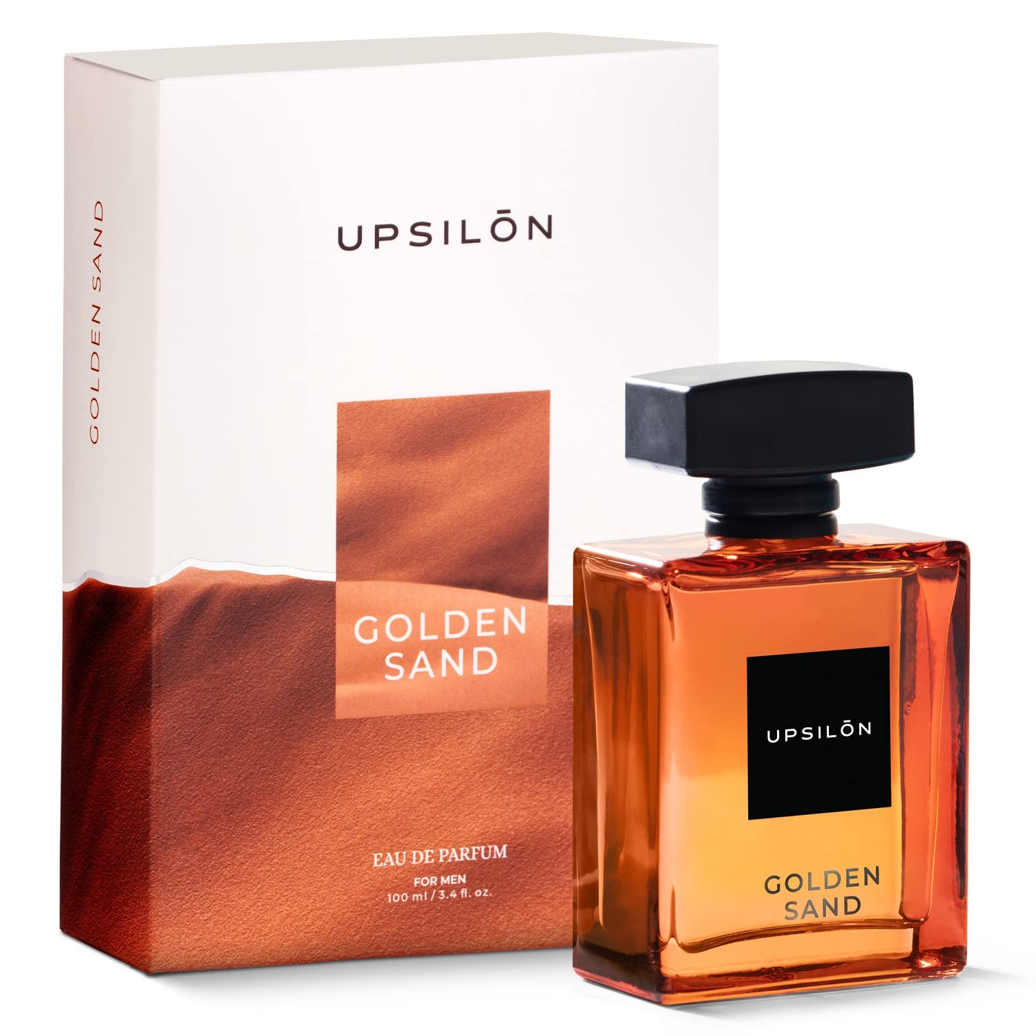 UPSILON Golden Sand Men Eau de Parfum, 100ml, 20% Concentration, Glass Bottle