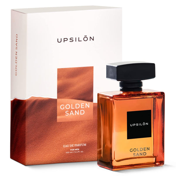 UPSILON Golden Sand Men Eau de Parfum, 100ml, 20% Concentration, Glass Bottle
