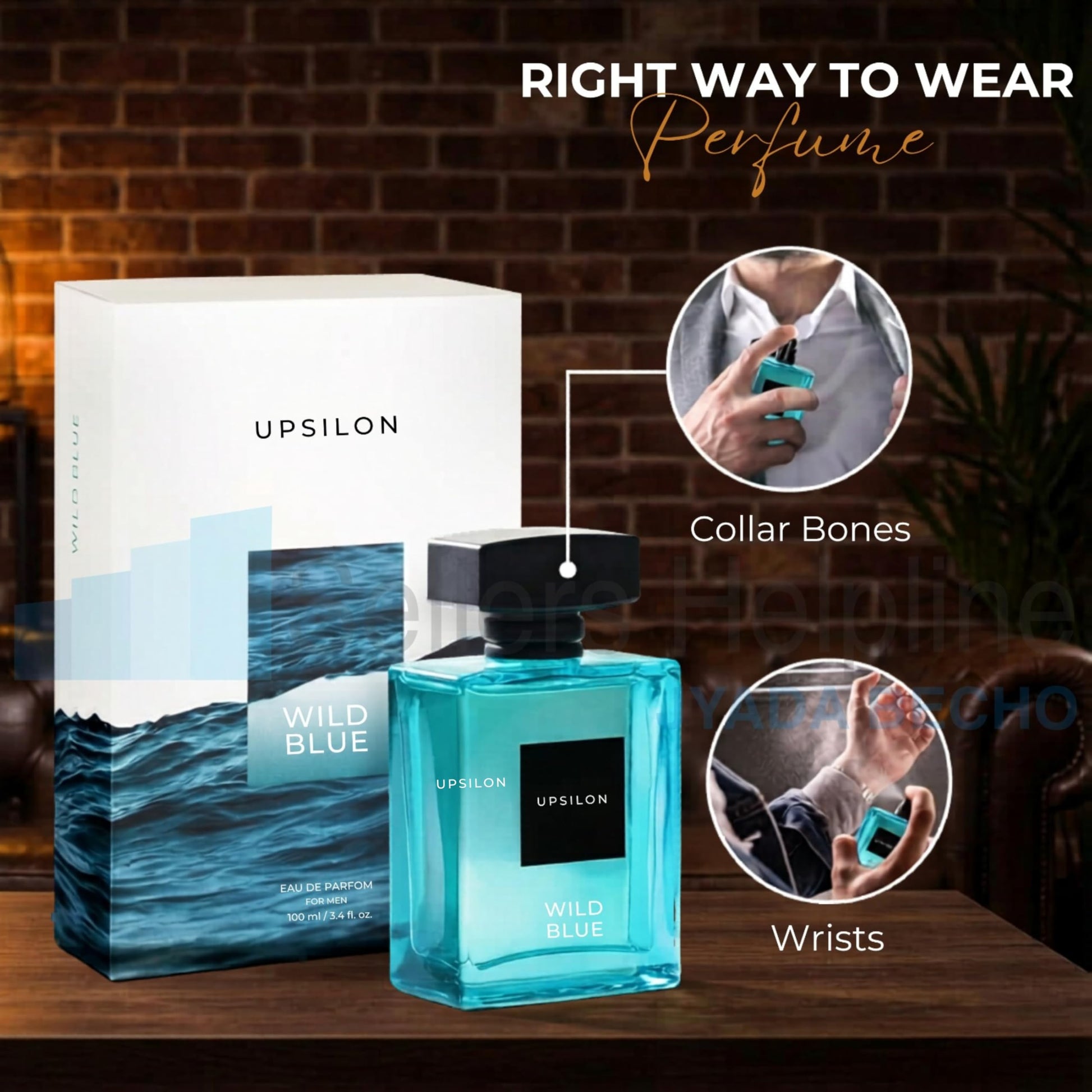 UPSILON Golden Sand Men Eau de Parfum, 100ml, 20% Concentration, Glass Bottle - packaging (19)