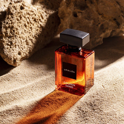 UPSILON Golden Sand Men Eau de Parfum, 100ml, 20% Concentration, Glass Bottle - ingredients panel