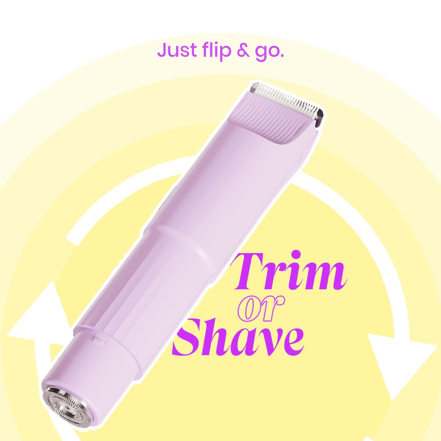Urban Yog Women's Electric Body Trimmer with Stainless Steel Blades, Rechargeable Type-C, 90 Min Runtime - front view