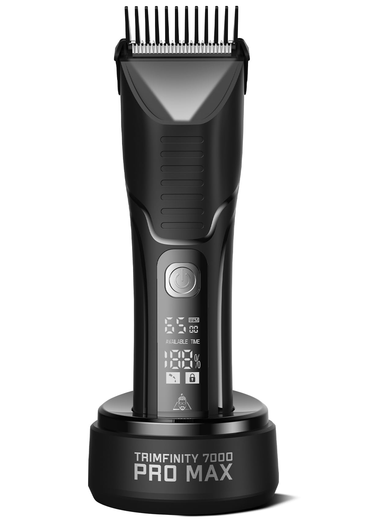 UrbanGabru Body Trimmer, IPX6 Waterproof, Dual-Mode Motor, Stainless Steel Ceramic Blade, LED Light, 90-Minute Battery, 4 Com