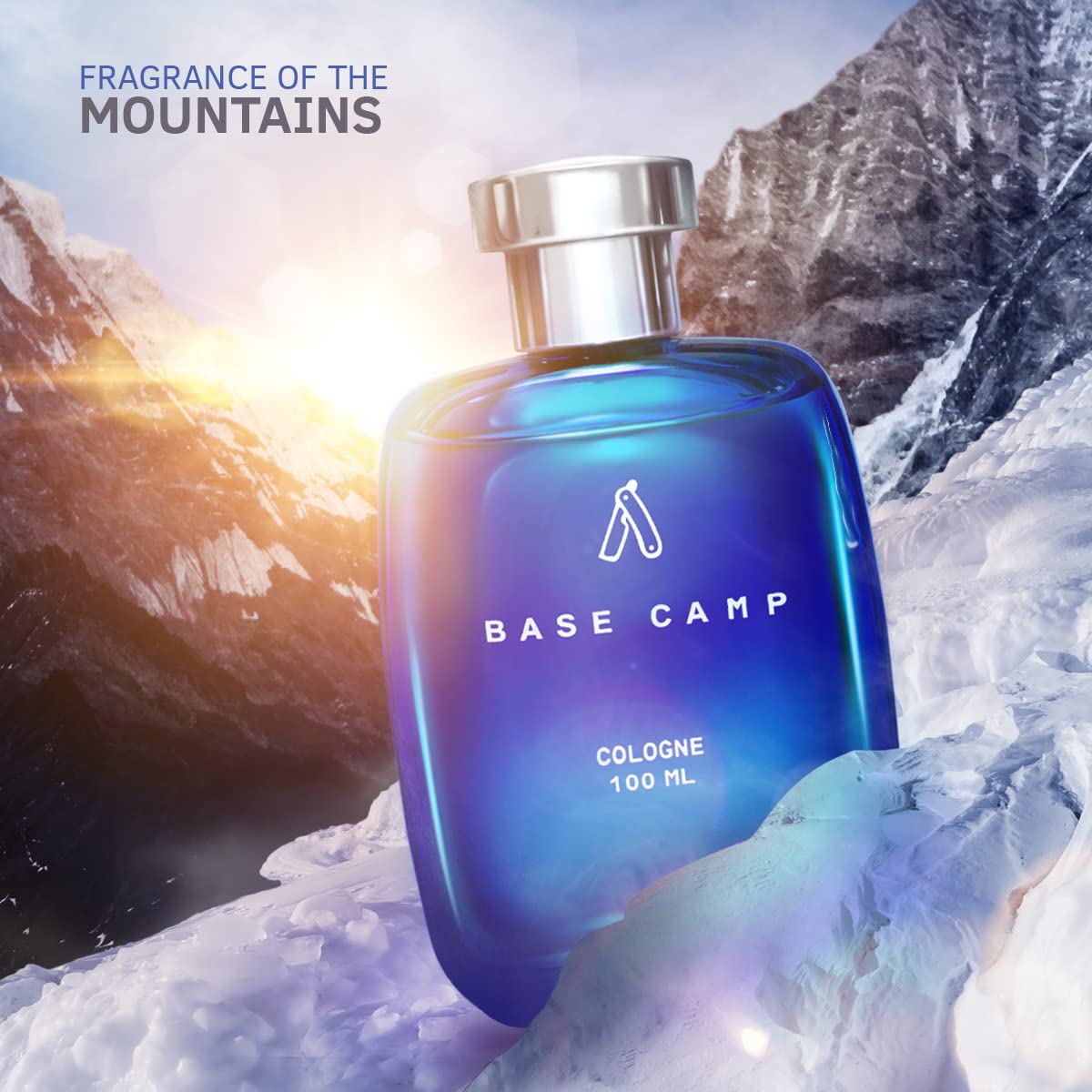 Ustraa Base Camp Cologne for Men, 100ml Eau de Cologne, Zingy Aquatic Notes, Modern Style - back view