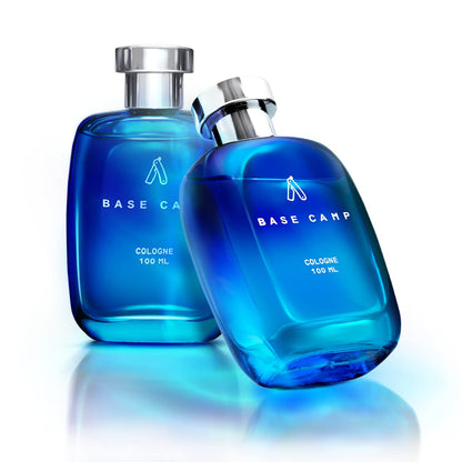 Ustraa Base Camp Cologne for Men, 100ml Eau de Cologne, Zingy Aquatic Notes, Modern Style - close-up detail