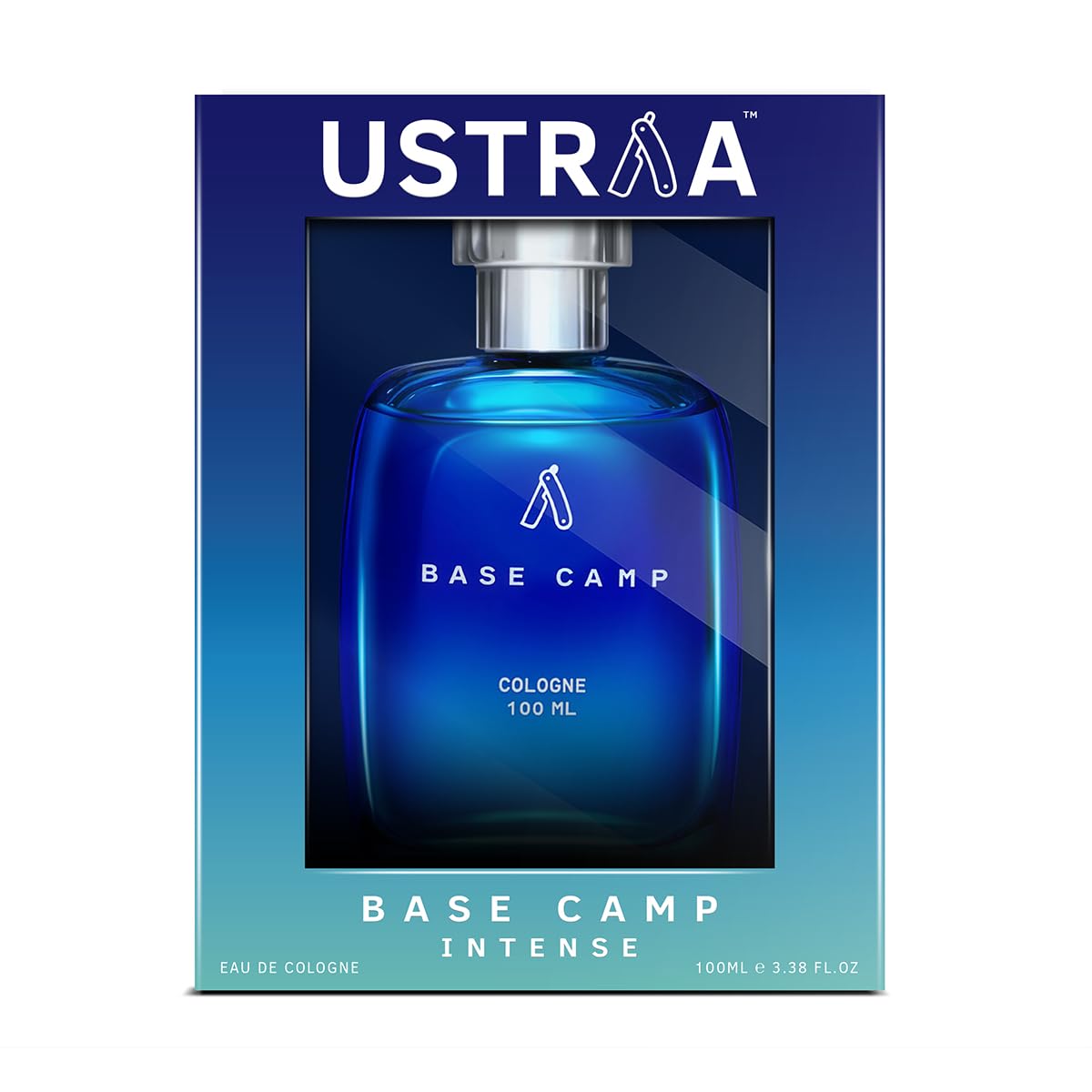 Ustraa Base Camp Cologne for Men, 100ml Eau de Cologne, Zingy Aquatic Notes, Modern Style - in use