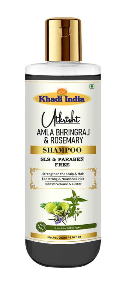 Utkrisht Ayurvedic Herbal Shampoo, 200ml, Paraben and SLS Free, for All Hair Types - front view (10)