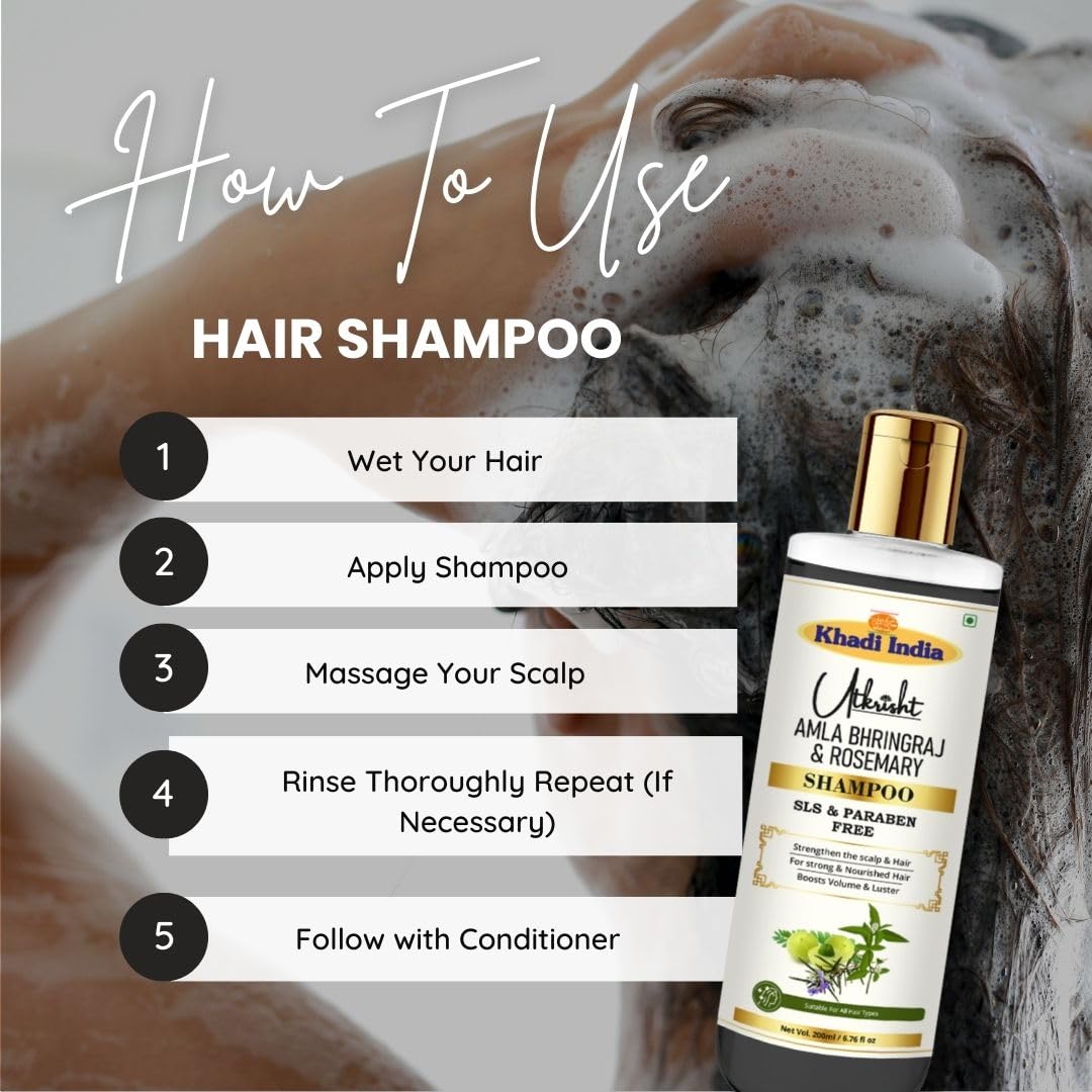 Utkrisht Ayurvedic Herbal Shampoo, 200ml, Paraben and SLS Free, for All Hair Types - ingredients panel (14)