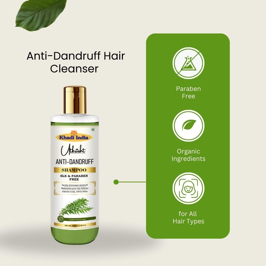 Utkrisht Ayurvedic Herbal Shampoo, 200ml, Paraben and SLS Free, for All Hair Types - close-up detail (30)