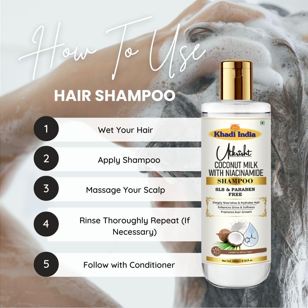 Utkrisht Ayurvedic Herbal Shampoo, 200ml, Paraben and SLS Free, for All Hair Types - ingredients panel (37)