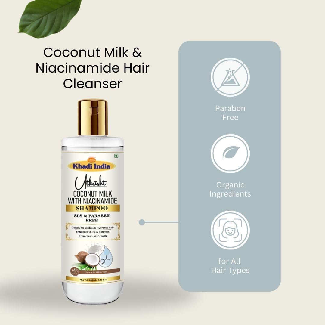 Utkrisht Ayurvedic Herbal Shampoo, 200ml, Paraben and SLS Free, for All Hair Types - close-up detail (38)
