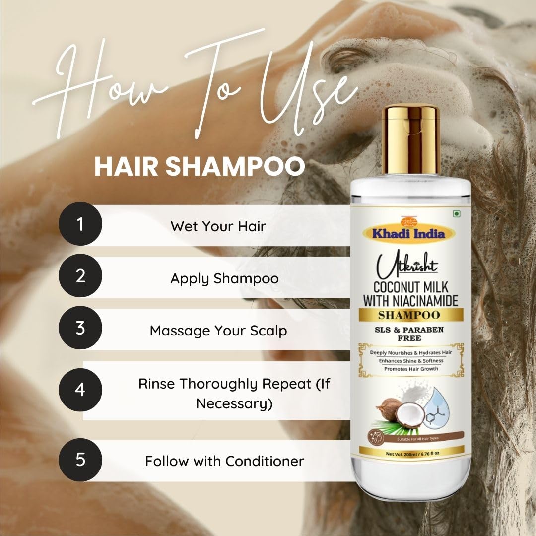 Utkrisht Ayurvedic Herbal Shampoo, 200ml, Paraben and SLS Free, for All Hair Types - ingredients panel (53)