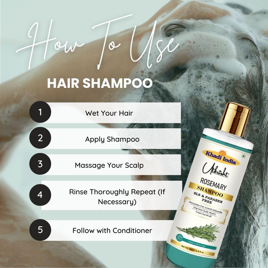 Utkrisht Ayurvedic Herbal Shampoo, 200ml, Paraben and SLS Free, for All Hair Types - ingredients panel (69)