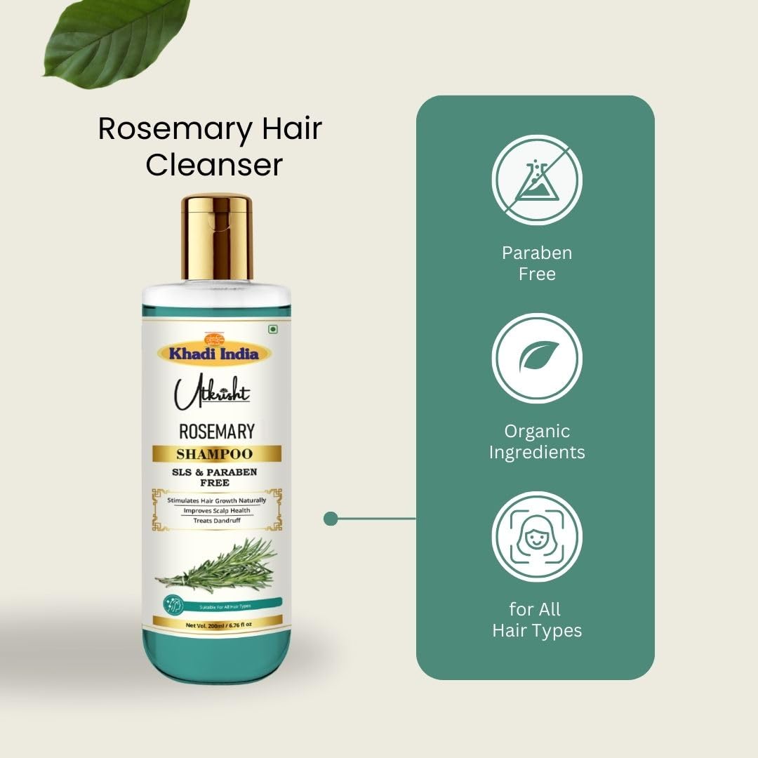 Utkrisht Ayurvedic Herbal Shampoo, 200ml, Paraben and SLS Free, for All Hair Types - close-up detail (70)
