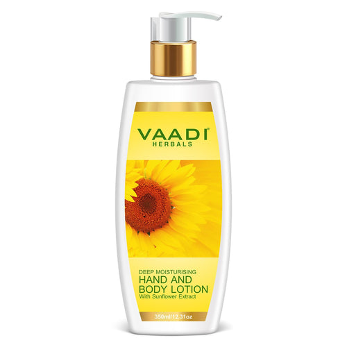 VAADI HERBALS Hand and Body Lotion with Sunflower Extract, 350g, Unisex Daily Skin Moisturizer
