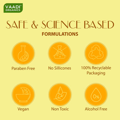 VAADI HERBALS Hand and Body Lotion with Sunflower Extract, 350g, Unisex Daily Skin Moisturizer - ingredients panel