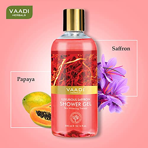 VAADI HERBALS Saffron Facial Kit, 4 Count, Herbal Skincare Set with Goat Milk and Papaya - size and scale