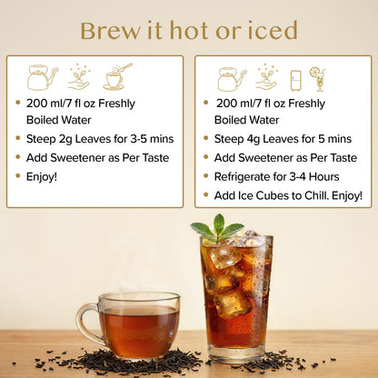 VAHDAM Loose Leaf Tea, 250g, Assorted Flavors, Black Tea and Chai, Direct from India - ingredients panel (14)