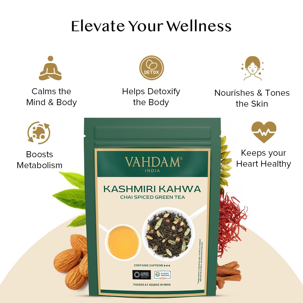 VAHDAM Loose Leaf Tea, 250g, Assorted Flavors, Black Tea and Chai, Direct from India - back view (20)