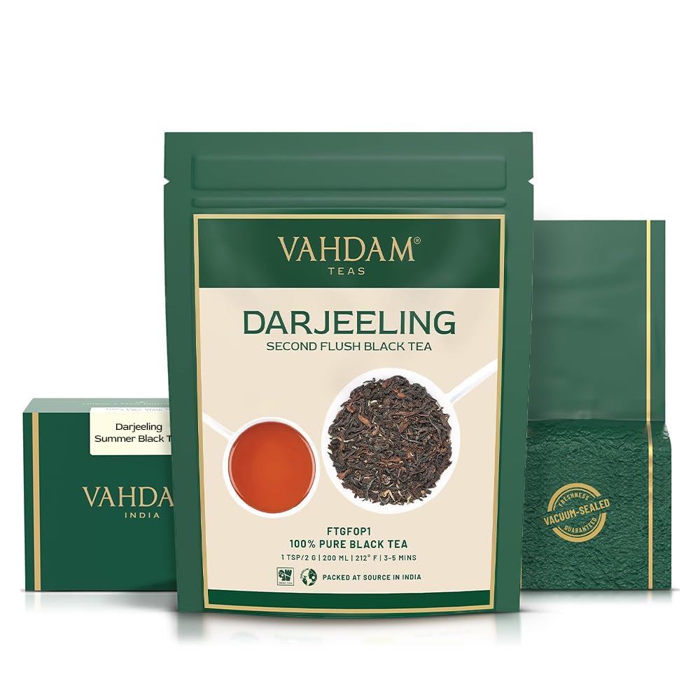 VAHDAM Loose Leaf Tea, 250g, Assorted Flavors, Black Tea and Chai, Direct from India - label detail