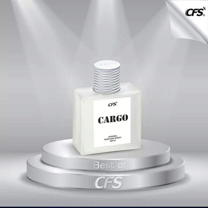 VAIBHAVI TWENTY 4X7 Cargo White Perfume Spray for Men, 100ml, Fresh Masculine Fragrance with Coconut and Vanilla - front view