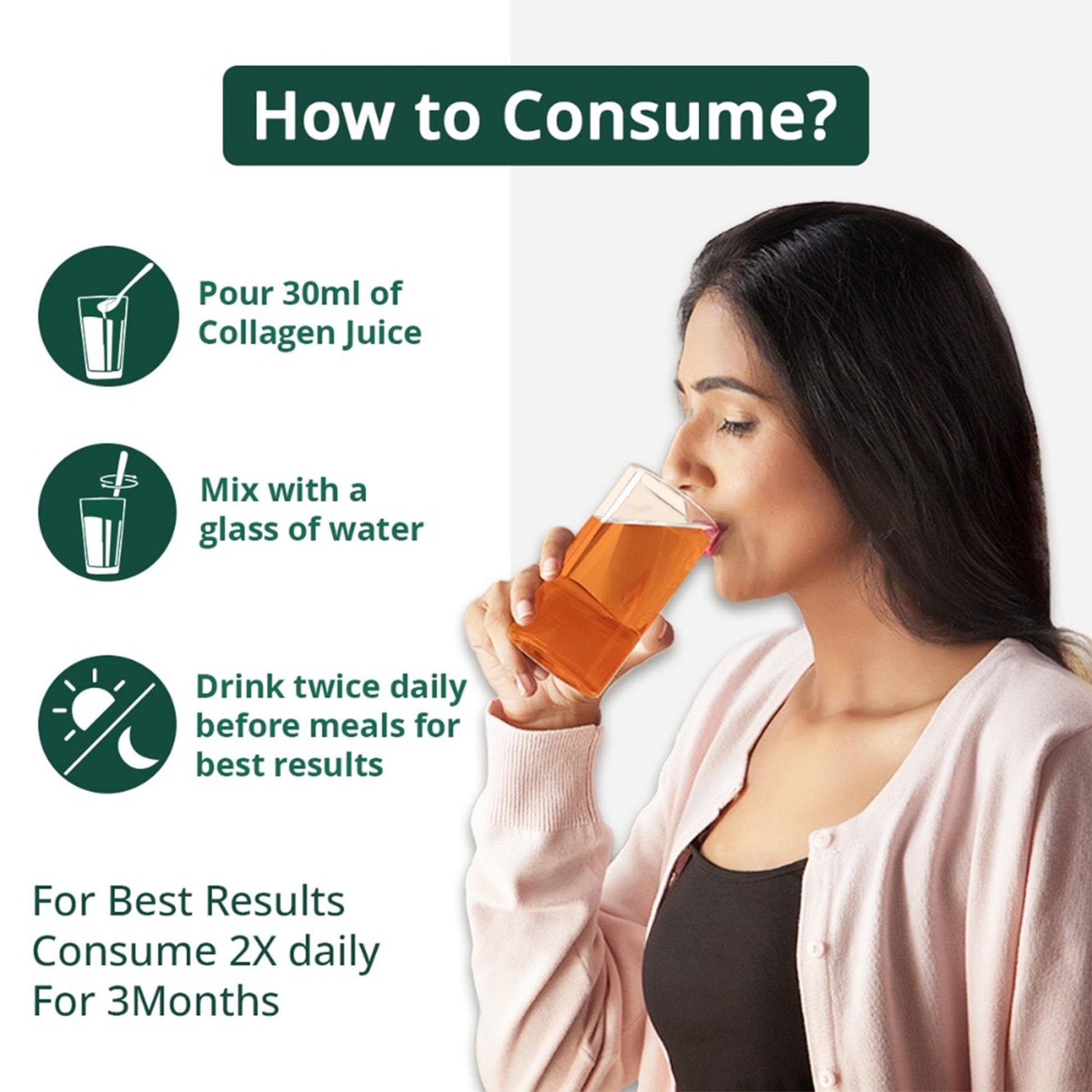 Vansaar 45+ Liquid Collagen Juice, 500ml, Vegetarian Herbal Supplement with Amla, Aloe Vera, Sea Buckthorn & Vitamin C - in u