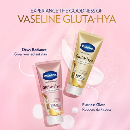 Vaseline Gluta-Hya Dewy Radiance Lotion, Face and Body Moisturizer with Glutathione and Niacinamide - ingredients panel