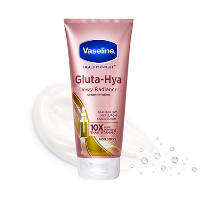 Vaseline Gluta-Hya Dewy Radiance Lotion, Face and Body Moisturizer with Glutathione and Niacinamide (8)