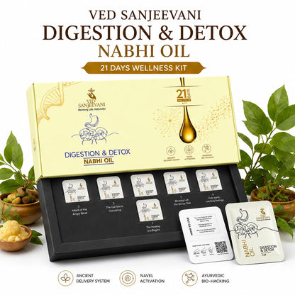 VED SANJEEVANI Nabhi Oil, Ayurvedic Herbal Oil with Hing and Ajwain, 30ml, Belly Button Oil - packaging (12)