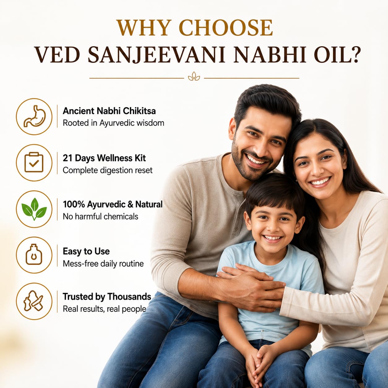 VED SANJEEVANI Nabhi Oil, Ayurvedic Herbal Oil with Hing and Ajwain, 30ml, Belly Button Oil - label detail (13)