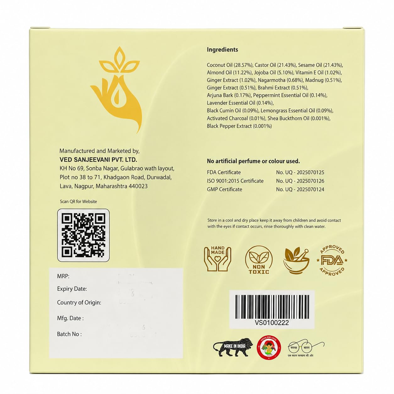 VED SANJEEVANI Nabhi Oil, Ayurvedic Herbal Oil with Hing and Ajwain, 30ml, Belly Button Oil - in use