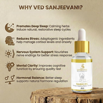 VED SANJEEVANI Nabhi Oil with Lavender & Brahmi, 30ml, Ayurvedic Essential Oil - packaging (10)